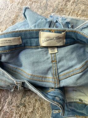 Light Blue Denim Frayed Hem Women’s Universal Thread Shorts